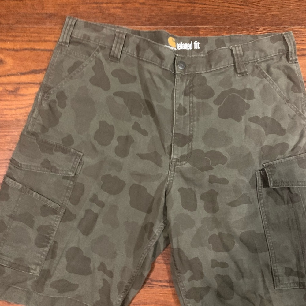 Carhartt Olive Green Relaxed Fit Shorts